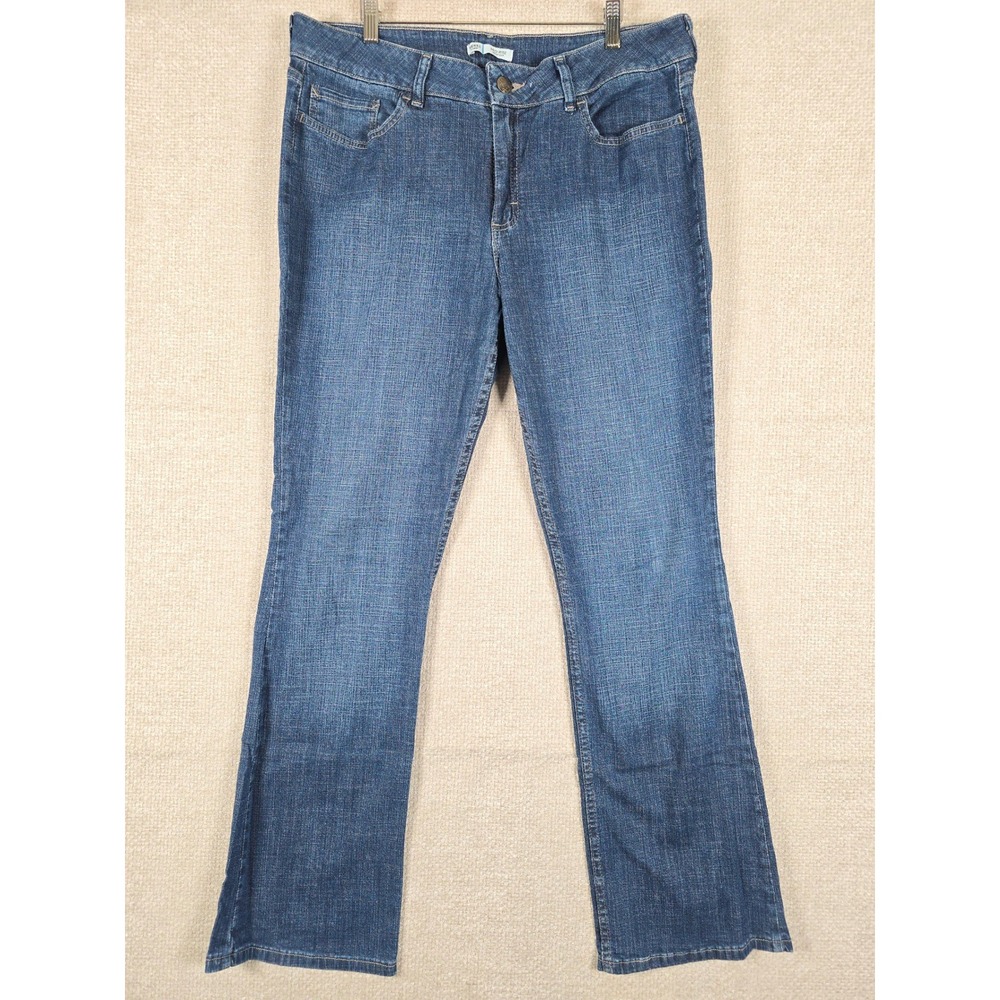 Riders by‎ Lee Womens Mid Rise Bootcut Jeans Blue Stretch Size 16